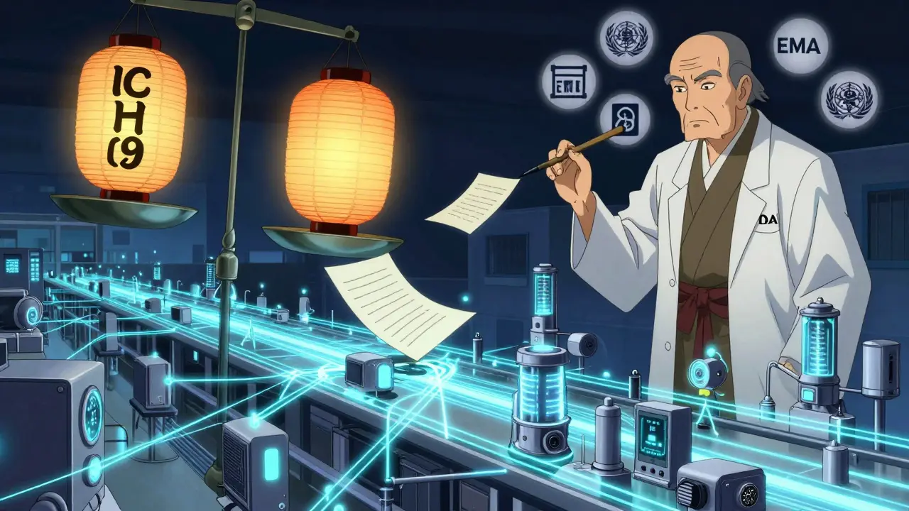 Réseau de fabrication continue avec des flux de données lumineux et une balance équilibrant qualité et paperasse.