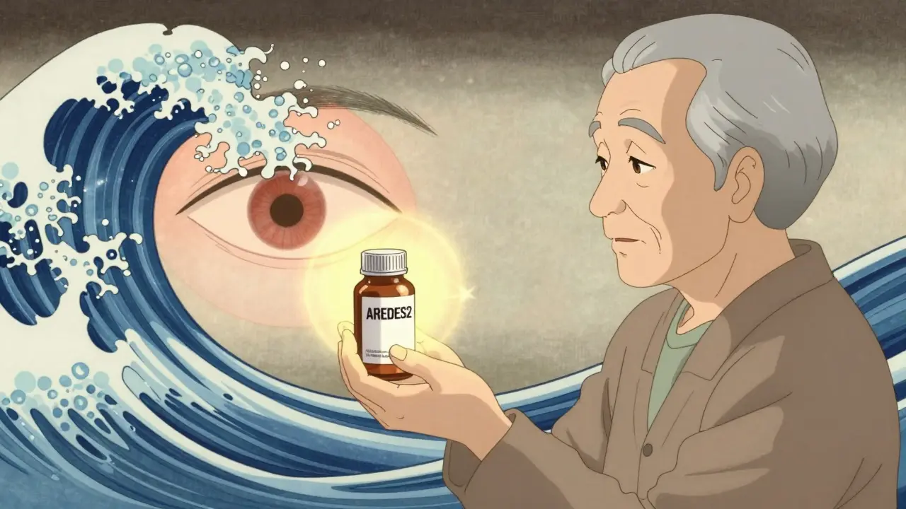 Patient prenant des suppléments pour protéger sa vision