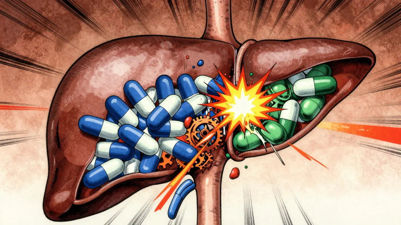 Interaction toxique entre médicaments et compléments dans le foie